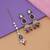 Multi color kundan earrings tikka set