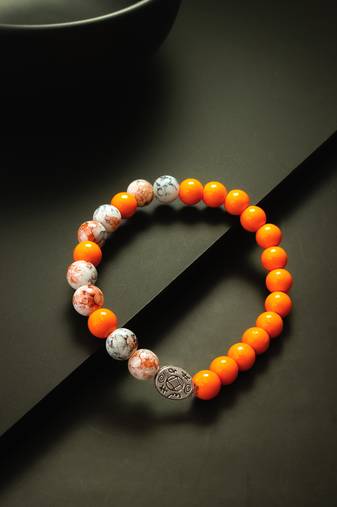 orange symbol charm bracelet