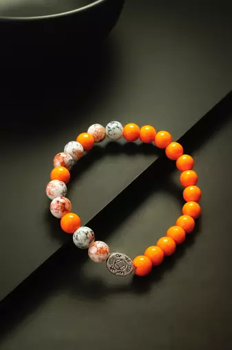 orange symbol charm bracelet