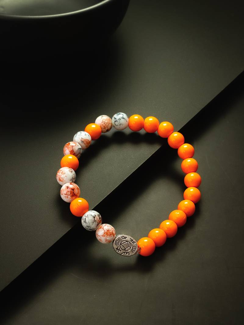 orange symbol charm bracelet