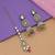 Multi color kundan earrings tikka set
