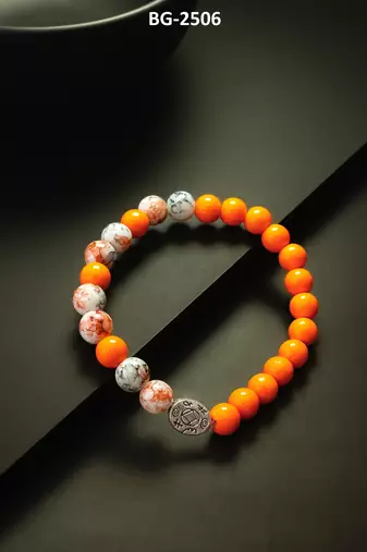 orange symbol charm bracelet