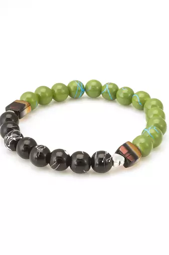 dual tone green bracelet
