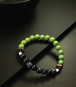 dual tone green bracelet