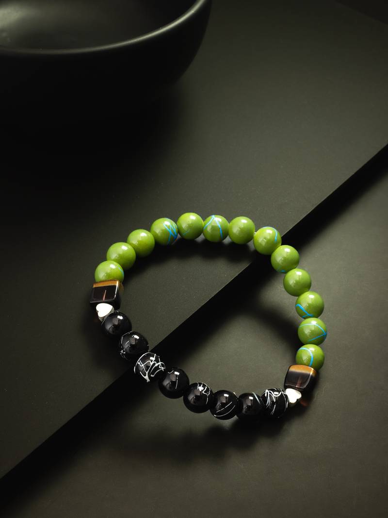 dual tone green bracelet