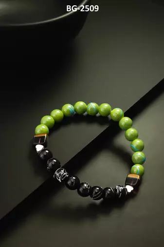 dual tone green bracelet