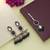 Black color kundan earrings tikka set