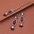 Maroon color kundan earrings tikka set