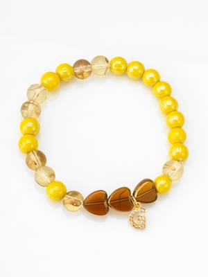 yellow beaded charm bracelet 3
