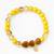 yellow beaded charm bracelet