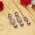 Light pink color kundan earrings tikka set