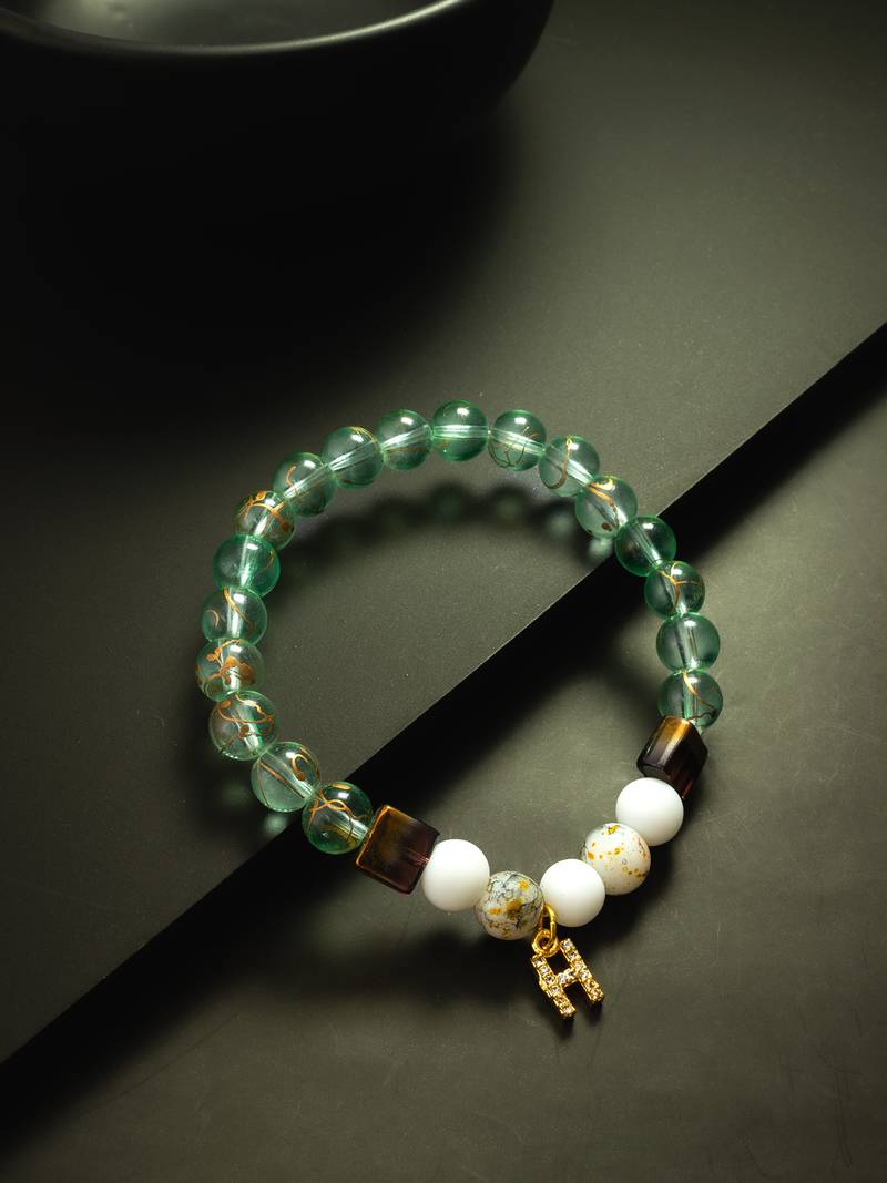 mint green charm bracelet