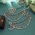 White color mirror kundan earrings tikka set