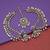 White color mirror kundan earrings tikka set