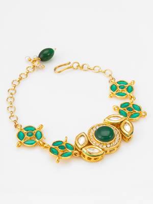 emerald green kundan bracelet 2