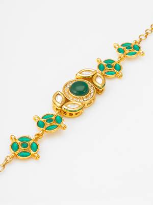 emerald green kundan bracelet 3