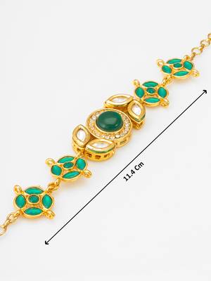 emerald green kundan bracelet 5