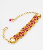 ruby red kundan bracelet