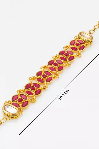 ruby red kundan bracelet