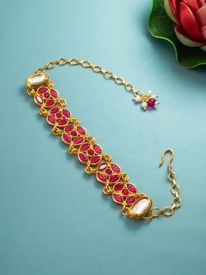 ruby red kundan bracelet 5