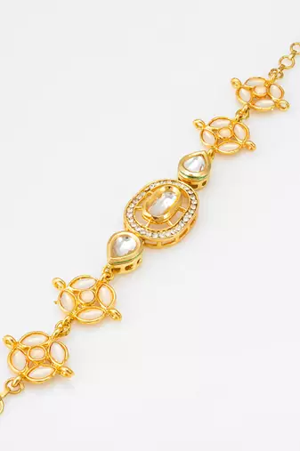 white kundan bracelet