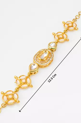 white kundan bracelet