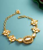 white kundan bracelet