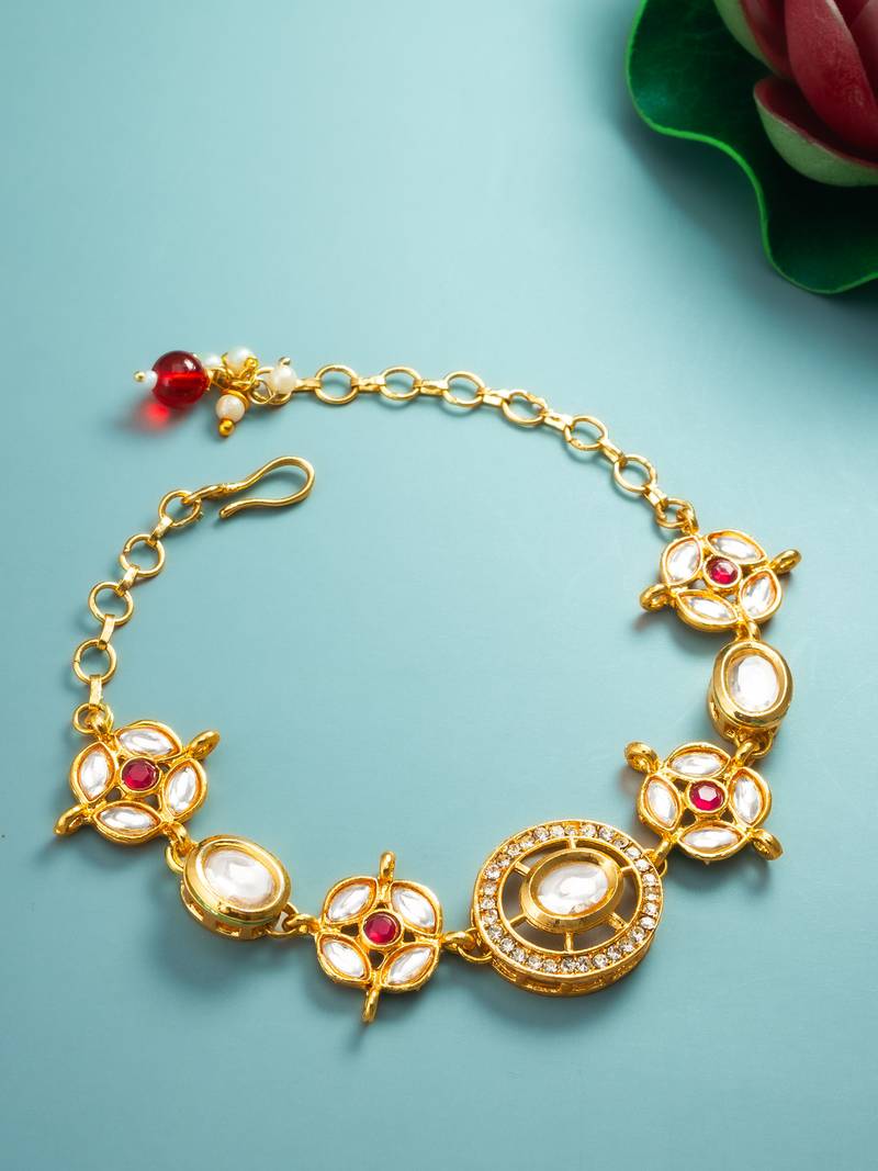 kundan crystal bracelet