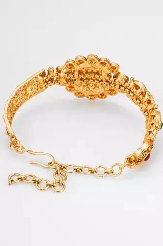 oval floral emerald bracelet