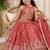 Kids girls pink embroidered silk lehenga choli set with dupatta
