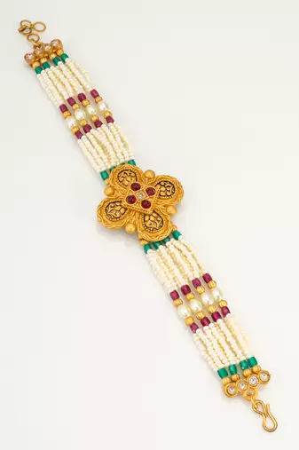 pearl bead stone bracelet