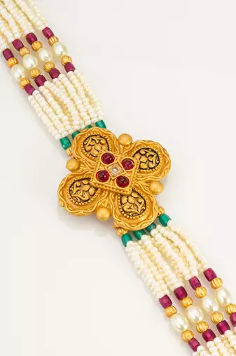 pearl bead stone bracelet