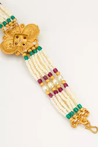 pearl bead stone bracelet