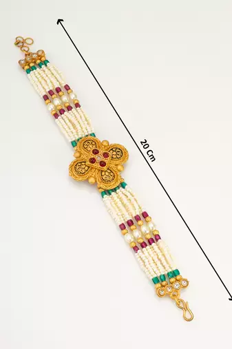 pearl bead stone bracelet