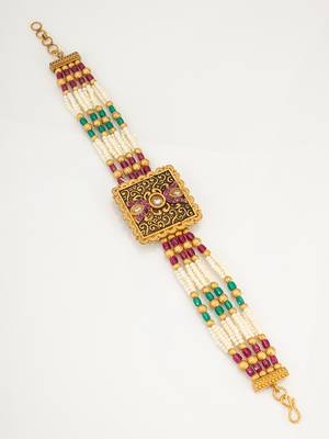 kundan pearl bead bracelet 2
