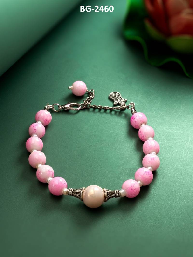 pearl silver accent bracelet
