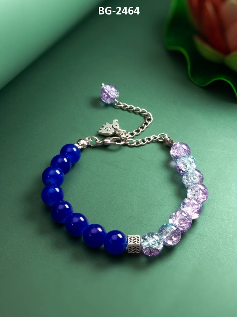 crackle beaded bracelet