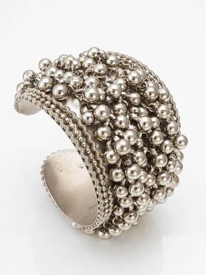 silver ball cluster bangle 2