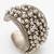 silver ball cluster bangle
