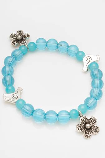 sky blue charm bracelet