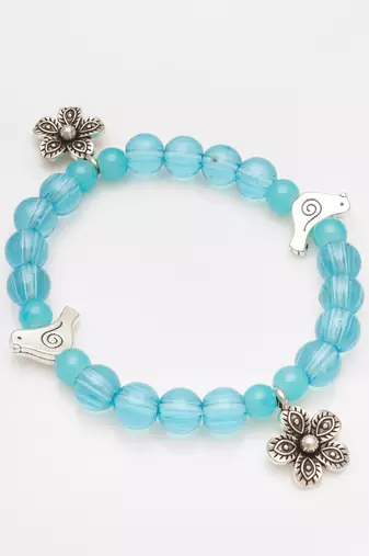 sky blue charm bracelet