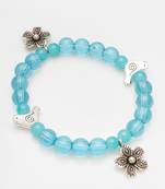 sky blue charm bracelet
