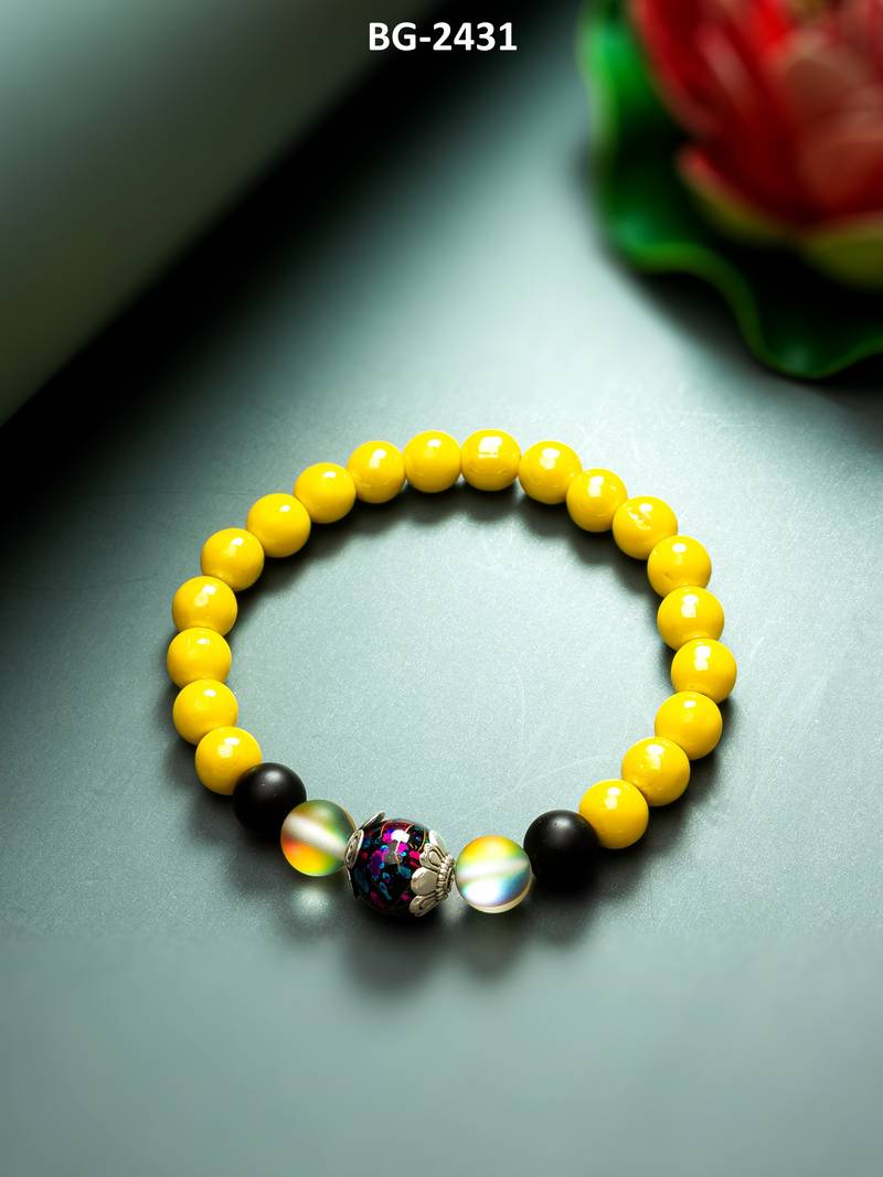 ceramic bead stretch bracelet