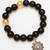 black floral charm bracelet