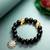 black floral charm bracelet