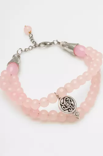 rose pink bead bracelet