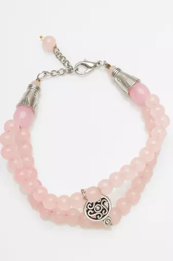 rose pink bead bracelet