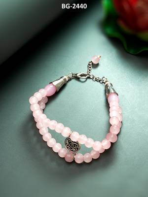 rose pink bead bracelet 4