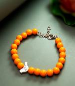 orange bird charm bracelet