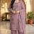 Purple chiffon embroidered sequin salwar suit